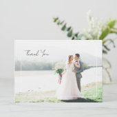 Lijst foto bruiloft bedankkaart (Staand voorkant)