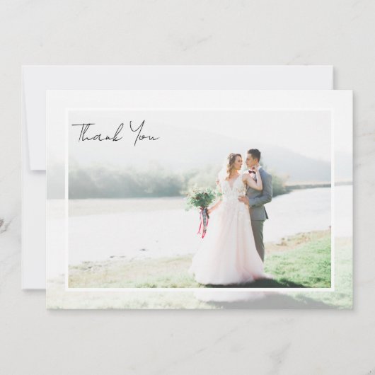 Lijst foto bruiloft bedankkaart (Voorkant)