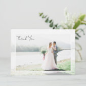 Lijst foto bruiloft bedankkaart (Staand voorkant)