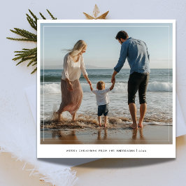 Lijst Foto Handschrift Strand Christmas Family Feestdagenkaart