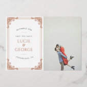   Lijst Foto slaat de werkelijke datum op Folie Uitnodiging (Voorkant)