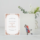   Lijst Foto slaat de werkelijke datum op Folie Uitnodiging (Staand Voorkant)