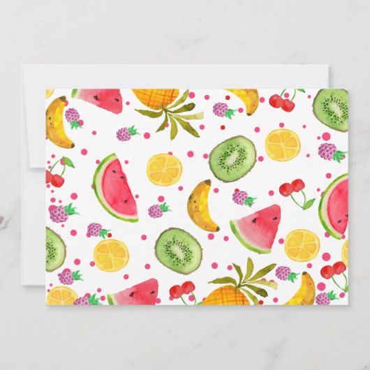 Lijst Foto: Two-tti Frutti 2nd Birthday Kaart (Achterkant)