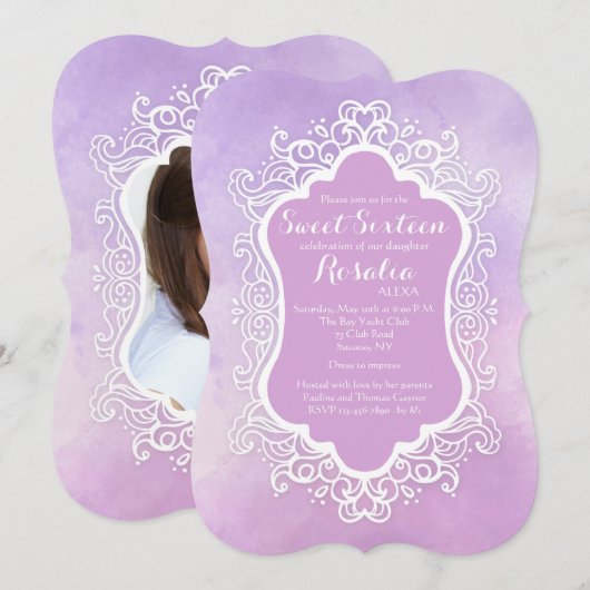  Lijst foto-uitnodiging Kaart (Voorkant / Achterkant)