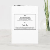 Lijst Fotoherdenking Gevouwen Begrafenis Programma (Achterkant)