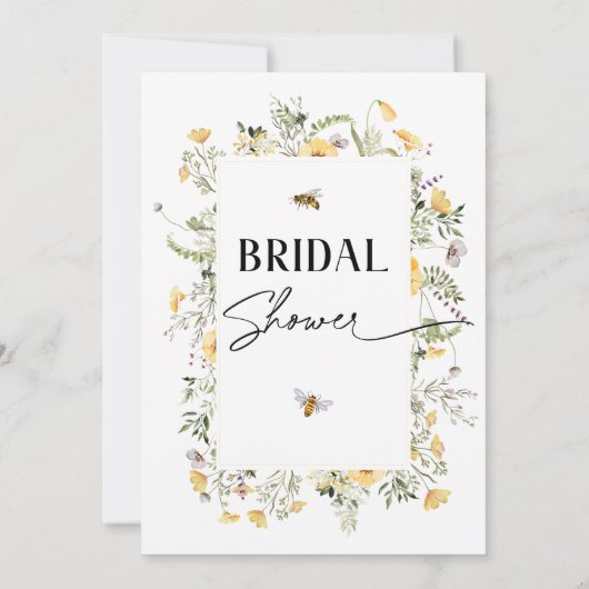 Lijst geel wilde bloem bedoeld voor bijen Vrijgeze Kaart (Achterkant)