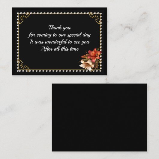  Lijst Gemstone Hartelijk dank Notitiekaartje (Voorkant / Achterkant)