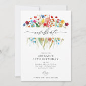 Lijst gespleten van wilde bloem kaart (Voorkant)