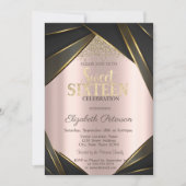 Lijst Gold Diamonds Roos Gold Sweet 16 Kaart (Voorkant)