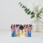 Lijst Gold Glitter Confetti Holografen Visitekaartje (Staand voorkant)