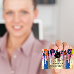 Lijst Gold Glitter Confetti Holografen   Visitekaartje