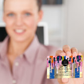 Lijst Gold Glitter Confetti Holografen Visitekaartje