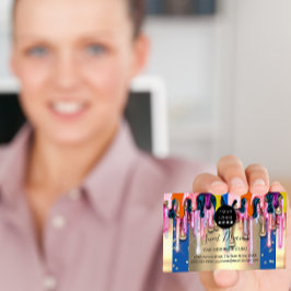 Lijst Gold Glitter Confetti Holografen Visitekaartje