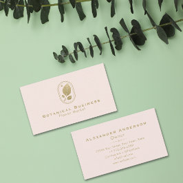 Lijst Gold Leaf Minimal Botanical Cream Shade Pink Visitekaartje