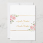 Lijst Goud Verlaat Floral Islamitische Moslim Huwe Kaart (Achterkant)