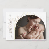 Lijst gouden folie 4 Foto Newborn Birth Stats Aankondiging (Voorkant)