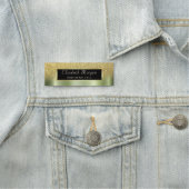 Lijst, Gouden Glitter Ombre Groen Metallic Naamplaatje (In situ)