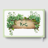 Lijst, groen en strepen St. Patrick bruiloft Gastenboek (Achterkant)