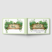 Lijst, groen en strepen St. Patrick bruiloft Gastenboek (Volledig)