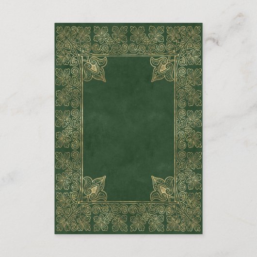  Lijst Groen Goud Bruiloft RSVP Informatiekaartje (Achterkant)