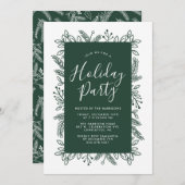 Lijst | Groene | Vakantiegroep Feestdagenkaart (Voorkant / Achterkant)