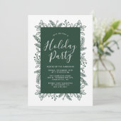 Lijst | Groene | Vakantiegroep Feestdagenkaart (Staand voorkant)