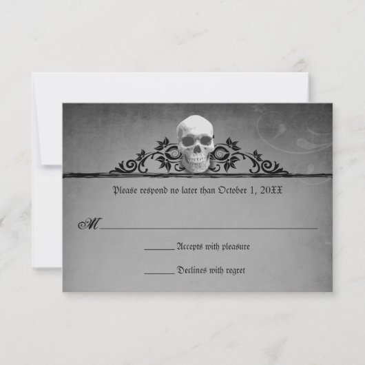 Lijst Halloween Wedding Reply RSVP (Voorkant)