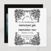  Lijst Handfasting Flat Save The Date Kaart (Voorkant / Achterkant)