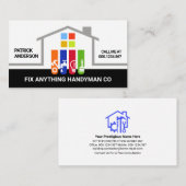 Lijst Handyman Tools Foundation bouwen Visitekaartje (Voorkant / Achterkant)