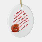 Lijst Happy Tomato-foto glimlachen Keramisch Ornament (Rechts)