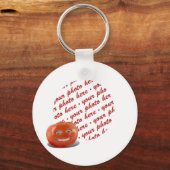 Lijst Happy Tomato-foto glimlachen Sleutelhanger (Voorkant)