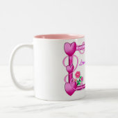 Lijst hart - Moederdag Tweekleurige Koffiemok (Links)