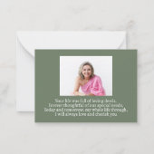 Lijst Hart Wilgentakken Betuiging Dankkaart Notitiekaartje (Achterkant)