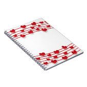 Lijst hartachtergrond liefde hart notitieboek (Rechterzijde)