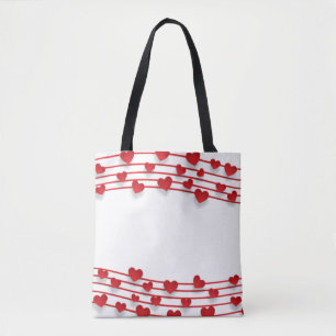 Lijst hartachtergrond liefde hart tote bag