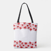 Lijst hartachtergrond liefde hart tote bag (Achterkant)