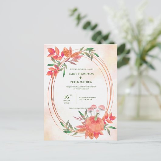  lijst herfst springt feest briefkaart (Staand voorkant)