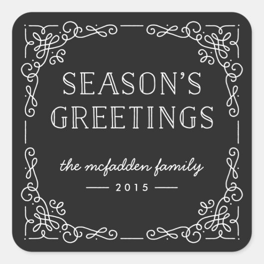 Lijst Holiday Sticker - Onyx (Voorkant)