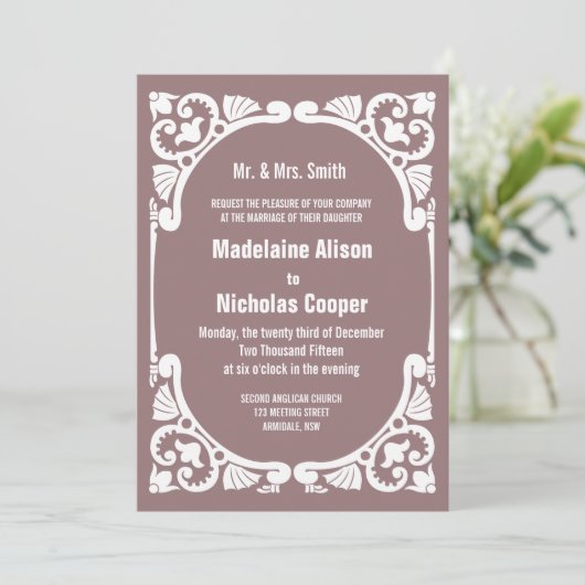  lijst huwelijksuitnodiging kaart (Staand voorkant)