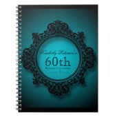  Lijst in Blauw 60e Verjaardag Gastenboek Notitieboek (Voorkant)