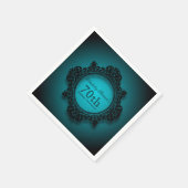  Lijst in blauw - 70e Verjaardags Papier Servet (Hoek)