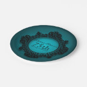 Lijst in blauw - 75e Verjaardagspapier Borden Papieren Bordje (Gekanteld)