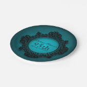  Lijst in blauw - 95e Verjaardagspapier Borden Papieren Bordje (Gekanteld)