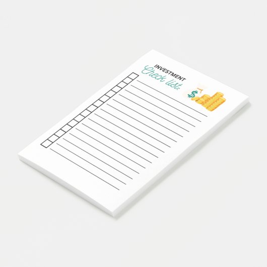 LIJST INVESTERINGSCONTROLE POST-IT® NOTES (Schuin)