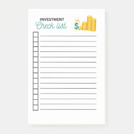 LIJST INVESTERINGSCONTROLE POST-IT® NOTES