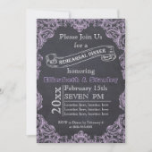 lijst, kalkbordbruiloft, diner kaart (Voorkant)