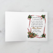 Lijst kerstkaartje feestdagen kaart (Binnen)