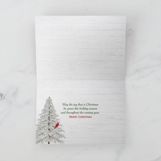 Lijst kerstpine Feestdagen Kaart (Binnen)