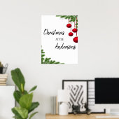 lijst kerstsierplanten feestdagen poster (Thuiskantoor)