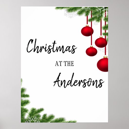 lijst kerstsierplanten feestdagen poster (Voorkant)